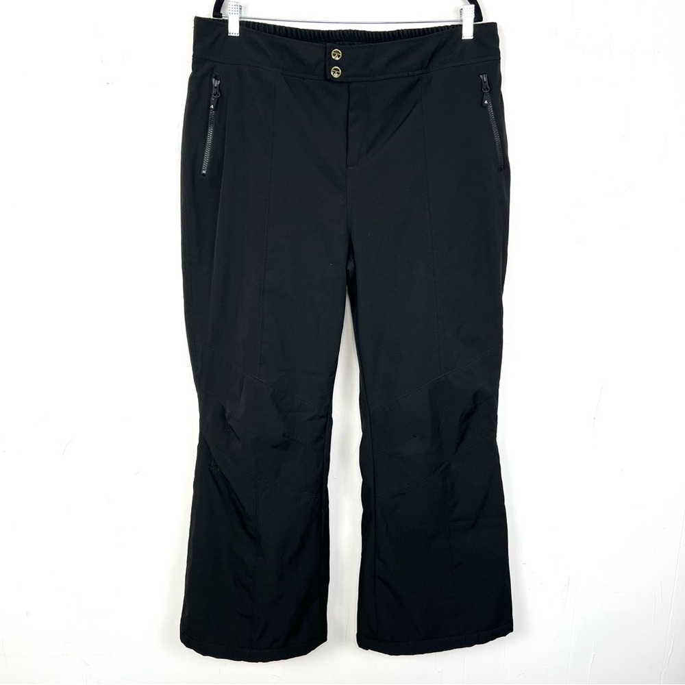 Gerry Snow Pants Fleece Lined Black Elastic Waist Ski‎ Snowboard Women's XXL